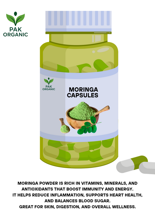 MORINGA POWDER CAPSULE 500MG 100PCS Rich in Nutrients